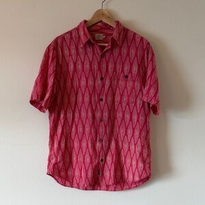 Faherty Red and White Patterned Men's Shirt